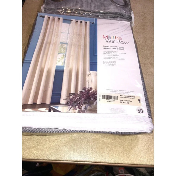 Pair MARTHA WINDOW  Grommet Panel 50” X 84"  Gray Storm Front - Picture 5 of 6